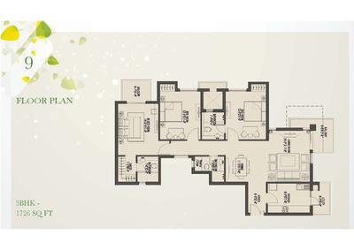 Image of 1850 Sq.ft 3 BHK Apartment / Flat for sale in Umang Monsoon Breeze Phase 2, Sector 78, Gurgaon for Rs. 17000000