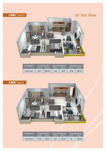 Image of 1350 Sq.ft 2.5 BHK Apartment / Flat for sale in Magarpatta River View City, Loni Kalbhor, Pune for Rs. 9500000