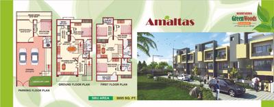 Image of 854 Sq.ft 3 BHK Apartment / Flat for sale in Mahendra Green Woods, Jatkhedi, Bhopal for Rs. 3500000