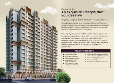 Image of 910 Sq.ft 2 BHK Apartment / Flat for sale in AB Aleen Heights, Nalasopara West, Nala Sopara for Rs. 5200000