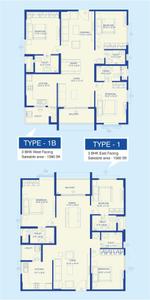Image of 1453 Sq.ft 3 BHK Apartment / Flat for sale in Ramky One Kosmos , Nallagandla, Hyderabad for Rs. 13000000