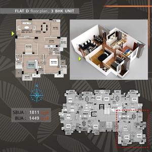 Image of 1596 Sq.ft 3 BHK Apartment / Flat for sale in Swasteek Tusar Tower, Geeta Nagar, Guwahati for Rs. 11100000