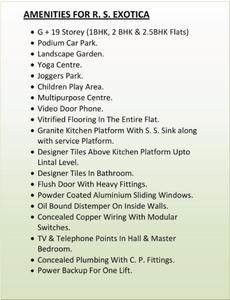 Image of 1200 Sq.ft 2 BHK Apartment / Flat for sale in RS Exotica, Kharghar, Navi Mumbai for Rs. 13000000