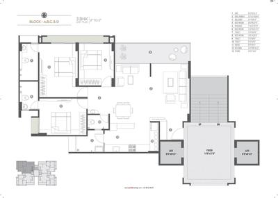 Image of 1500 Sq.ft 3 BHK Apartment / Flat for sale in Skylon, Chanakyapuri, Ahmedabad for Rs. 18400000