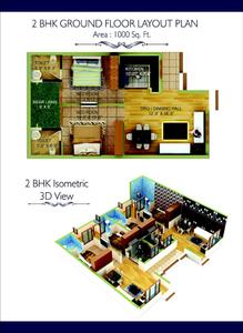 Image of 1000 Sq.ft 2 BHK Apartment / Flat for sale in R K Premia Homes, Kharar, Mohali for Rs. 520000