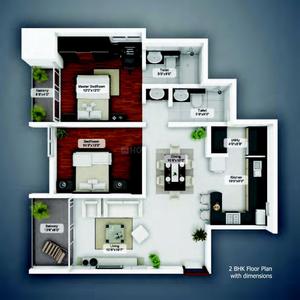 Image of 1200 Sq.ft 2 BHK Apartment / Flat for sale in Northern City B Block, Pumpwell, Mangalore for Rs. 9400000