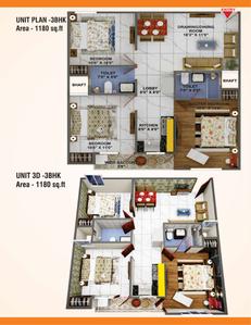 Image of 620 Sq.ft 1 BHK Apartment / Flat for sale in Escon Galaxy Apartment 2, Noida Extension, Greater Noida for Rs. 3500000