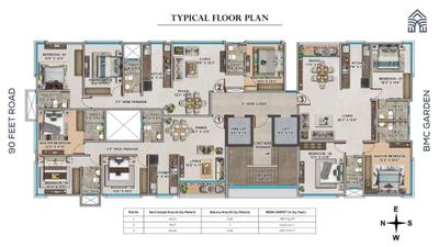 Image of 1015 Sq.ft 3 BHK Apartment / Flat for sale in Gruham Yog Aashray, Ghatkopar East, Mumbai for Rs. 33000000