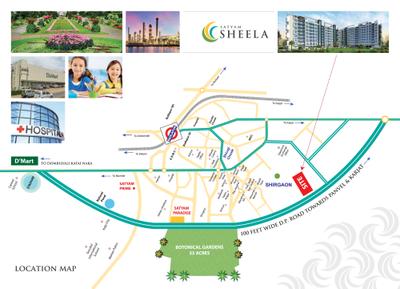Image of 590 Sq.ft 1 BHK Apartment / Flat for sale in Shreeji Satyam Sheela Wing F, Ambernath East, Ambernath for Rs. 2250000