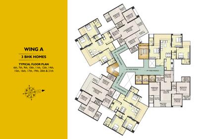 Image of 1430 Sq.ft 3 BHK Apartment / Flat for sale in P K Hillcrest C Building, Pimple Saudagar, Pune for Rs. 19000000