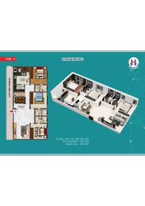 Image of 1975 Sq.ft 3 BHK Apartment / Flat for sale in Heriitage Signature, Shanti Nagar, Bengaluru for Rs. 20500000