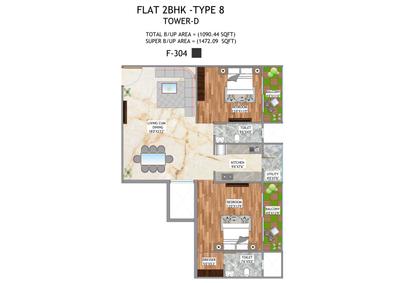 Image of 496 Sq.ft 1 BHK Apartment / Flat for sale in Samdariya New Gorakhpur, Gorakhpur, Jabalpur for Rs. 3500000