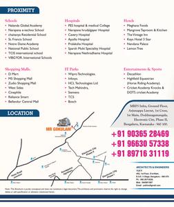 Image of 1360 Sq.ft 3 BHK Apartment / Flat for sale in MR Gokulam, Doddanagamangala, Bengaluru for Rs. 7480000