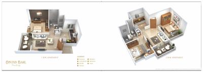 Image of 971 Sq.ft 2 BHK Apartment / Flat for sale in Shree Sadguru Govind Basil, Ambegaon Budruk, Pune for Rs. 6000000