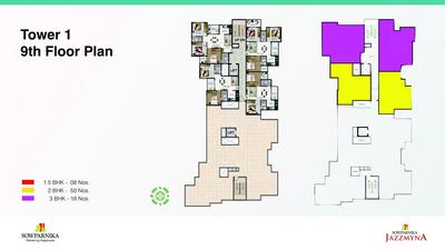 Image of 839 Sq.ft 2 BHK Apartment / Flat for sale in Sowparnika Jazzmyna, Kunnamangalam, Kozhikode for Rs. 5500000