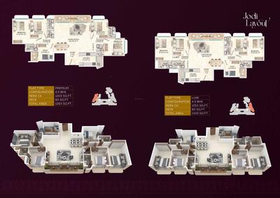 Image of 393 Sq.ft 1 BHK Apartment / Flat for sale in Rolland Vantage, Andheri West, Mumbai for Rs. 9800000
