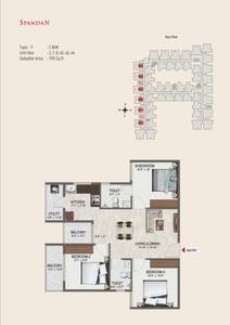 Image of 1144 Sq.ft 3 BHK Apartment / Flat for sale in Sowparnika Spandan, Nallampalayam, Coimbatore for Rs. 9500000