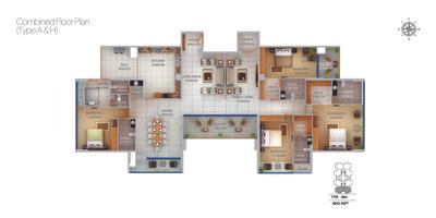 Image of 2000 Sq.ft 3 BHK Apartment / Flat for sale in Joyalukkas Gold Tower, Edappally, Kochi for Rs. 25000000