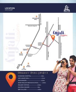Image of 1200 Sq.ft 3 BHK Apartment / Flat for sale in Elite Anjali Fusion, Jharapada, Bhubaneswar for Rs. 10500000