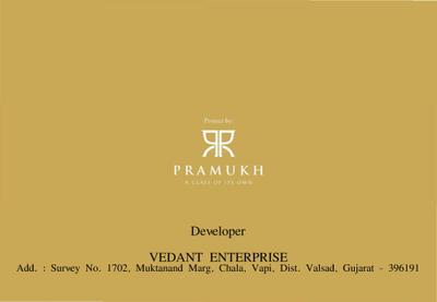 Image of 1200 Sq.ft 3 BHK Apartment / Flat for sale in Pramukh Vedanta, Chala, Vapi for Rs. 8500000