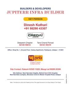 Image of 1919 Sq.ft 3 BHK Apartment / Flat for sale in Jupiter Appartment, Bhuwana, Udaipur for Rs. 8100000