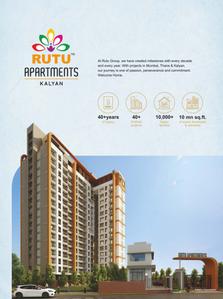 Image of 760 Sq.ft 1 BHK Apartment / Flat for sale in Rutu Apartments, Kalyan West, Kalyan for Rs. 4999000