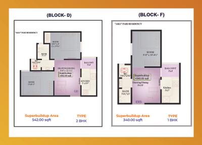 Image of 542 Sq.ft 2 BHK Apartment / Flat for sale in AKG Pari Residency, Jaisinghpura, Jaipur for Rs. 1850000