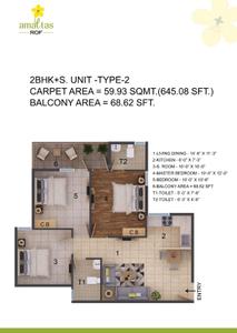 Image of 500 Sq.ft 1 BHK Apartment / Flat for sale in ROF Amaltas, Sector 92, Gurgaon for Rs. 3800000