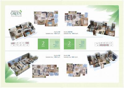Image of 1050 Sq.ft 2 BHK Apartment / Flat for sale in Aradhana Bhavyaa Green, Jagatpura, Jaipur for Rs. 5200000