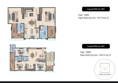 Image of 1435 Sq.ft 3 BHK Apartment / Flat for sale in The Twin Tower, Mansarovar, Jaipur for Rs. 8500000
