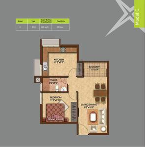 Image of 1500 Sq.ft 3 BHK Apartment / Flat for sale in KGISL Platina, Saravanampatty, Coimbatore for Rs. 7000000