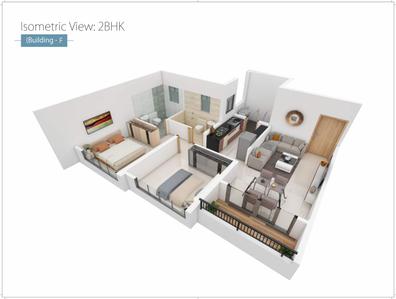 Image of 650 Sq.ft 2 BHK Apartment / Flat for sale in Kolte Patil Life Republic Sector R10 10th Avenue Universe Phase II, Mulshi, Pune for Rs. 6400000