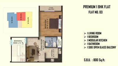 Image of 1782 Sq.ft 3 BHK Apartment / Flat for sale in Dev Apartments Phase 2, Babatpur, Varanasi for Rs. 7128000