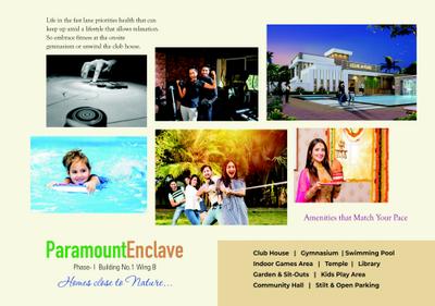Image of 950 Sq.ft 2 BHK Apartment / Flat for sale in Paramount Enclave Phase 1, Palghar, Mumbai for Rs. 3199000