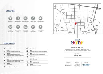Image of 1080 Sq.ft 2 BHK Apartment / Flat for sale in Anand Skylyf, Chandkheda, Ahmedabad for Rs. 6800000