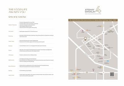 Image of 1550 Sq.ft 3 BHK Apartment / Flat for sale in Atishay Shivalay 4, Adalaj, Gandhinagar for Rs. 12100000