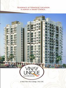 Image of 503 Sq.ft 1 BHK Apartment / Flat for sale in Vinay Unique Corner, Virar East, Virar for Rs. 2900000
