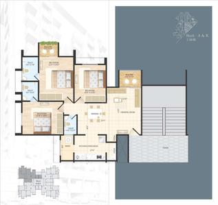 Image of 1809 Sq.ft 3 BHK Apartment / Flat for sale in Swagat Queens Land, Sargasan, Gandhinagar for Rs. 9500000
