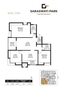 Image of 900 Sq.ft 2 BHK Apartment / Flat for sale in Gokhale Saraswati Park, Kothrud, Pune for Rs. 13900000