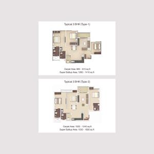 Image of 745 Sq.ft 2 BHK Apartment / Flat for sale in Rohan Upavan Phase 2, Kyalasanahalli, Bengaluru for Rs. 12500000