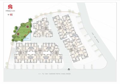 Image of 1260 Sq.ft 2 BHK Apartment / Flat for sale in Saral Parivesh, Chandkheda, Ahmedabad for Rs. 6000000
