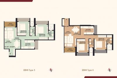 Image of 1193 Sq.ft 2 BHK Apartment / Flat for sale in Siya Vishwaraja, Kharghar, Navi Mumbai for Rs. 12500000