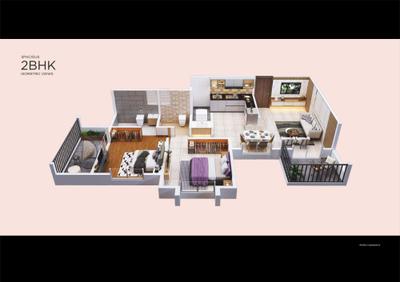 Image of 1041 Sq.ft 2 BHK Apartment / Flat for sale in Yashada Florenza, Pimpri, Pune for Rs. 8700000