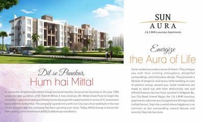 Image of 1000 Sq.ft 2 BHK Apartment / Flat for sale in Mittal Sun Aura, Anand Nagar, Sinhagad Road, Pune for Rs. 9500000