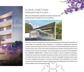Image of 1260 Sq.ft 2 BHK Apartment / Flat for sale in Navanaami Lavender by Navanaami Developers 	, Sampigehalli, Bengaluru for Rs. 13100000