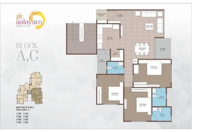 Image of 1300 Sq.ft 3 BHK Apartment / Flat for sale in Hari Aalayam, Sargasan, Gandhinagar for Rs. 12100000