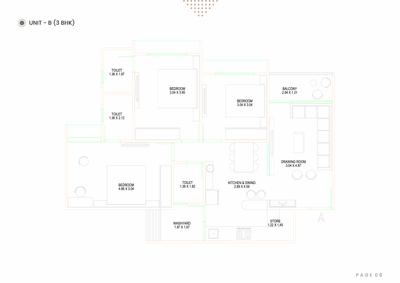 Image of 1755 Sq.ft 3 BHK Apartment / Flat for sale in Gamara Hills, Shela, Ahmedabad for Rs. 8300000