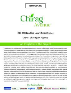 Image of 1200 Sq.ft 3 BHK Apartment / Flat for sale in Chirag Avenue, Kharar, Mohali for Rs. 5500000