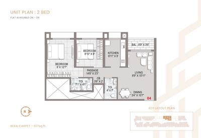 Image of 865 Sq.ft 3 BHK Apartment / Flat for sale in Southfield Datta Ashoka, Thane West, Thane for Rs. 16283000