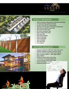 Image of 220 Sq.ft Residential Plot / Land for sale in Phoenix Luxury Park 1, Shamshabad, Hyderabad for Rs. 14300000